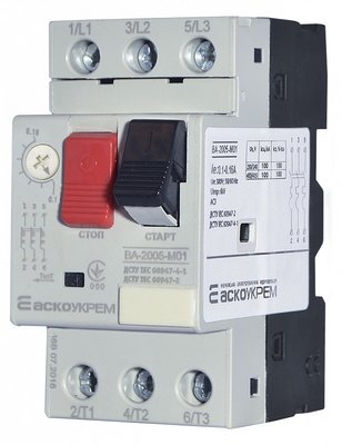 Автоматичний вимикач захисту двигуна УКРЕМ ВА-2005 М01 A0010050013 фото