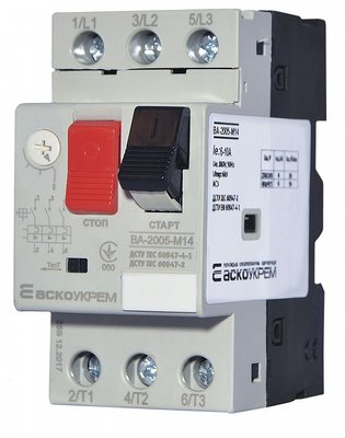 Автоматичний вимикач захисту двигуна УКРЕМ ВА-2005 М14 A0010050006 фото
