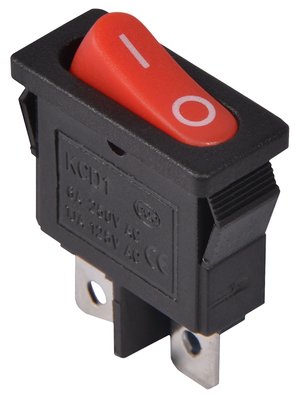 Перемикач 1-клавішний KCD1-12-101 R/B (червона овальная клавіша) A0140040090 фото