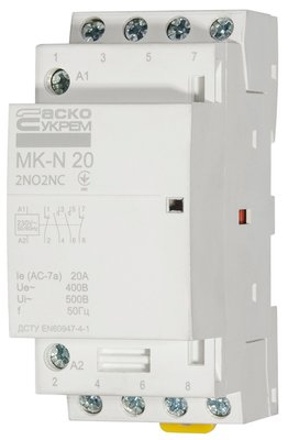 Модульний контактор MK-N 4P 20A 2NO2NC 220V A0040030029 фото