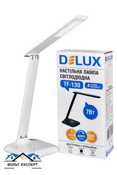 Світильник світлодіодний настільний DELUX TF-130 7 Вт LED білий 90008948 фото