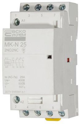 Модульний контактор MK-N 4P 25A 2NO2NC 220V A0040030030 фото