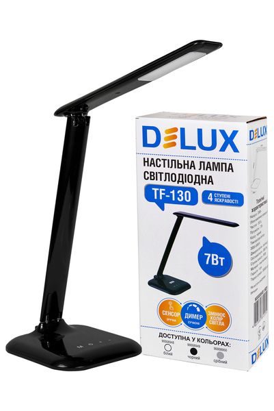 Світильник світлодіодний настільний DELUX TF-130 7 Вт LED чорний 90008949 фото