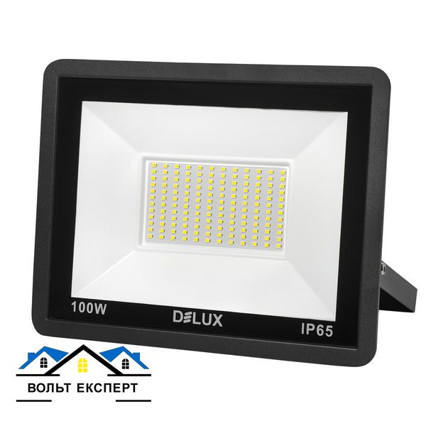 Світлодіодний прожектор DELUX FMI 11 LED 100Вт 6500K IP65 чорний 90021202 фото