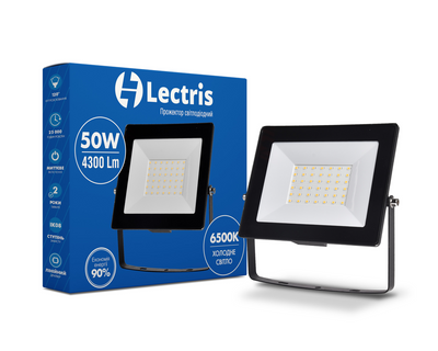 Прожектор LED Lectris 50W 4300Лм 6500K 185-265V IP65 1-LC-3004 1-LС-3004 фото
