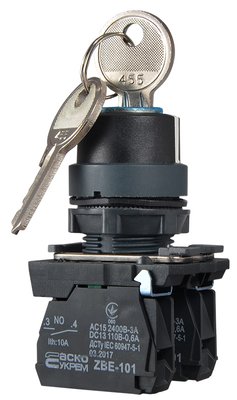 TB5-AG33 Кнопка поворотна з ключем 3-позиційна A0140010155 фото