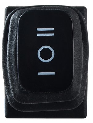 Перемикач 1-клавішний KCD1-2-103W B/B перекидной із захистом (чорний) A0140040058 фото