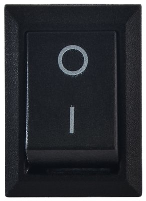 Перемикач 1-клавішний KCD1-4-201 B/B (чорний) A0140040140 фото