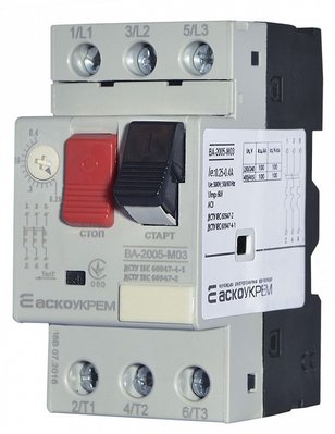 Автоматичний вимикач захисту двигуна УКРЕМ ВА-2005 М03 A0010050015 фото