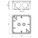 Коробка, IP 54 для зовнішнього монтажу 117х117х58мм, свiтло-сiра 8110_KA фото 2