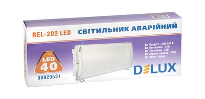 Світильник світлодіодний аварійний DELUX REL-202 (3.7V2,2Ah) 40 LED 8W 90020531 фото
