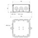 Коробка IP 54 для зовнішнього монтажу 85х85х40мм, свiтло-сiра 8130_KA фото 2