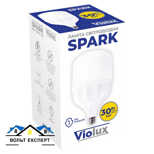 Лампа LED SPARK 30W E27 6500K 2400Lm Violux 910112 фото