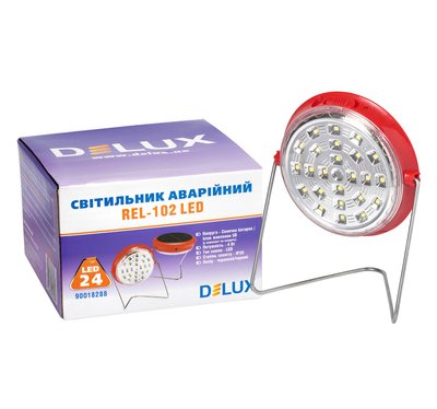 Світильник світлодіодний аварійний DELUX REL-102 (3,7V1.2Ah) 24 LED 4W 90018288 фото