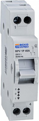 Ручний перемикач нагрузки (І-0-ІІ) RPV 1P 40A АСКО A0010220003 фото
