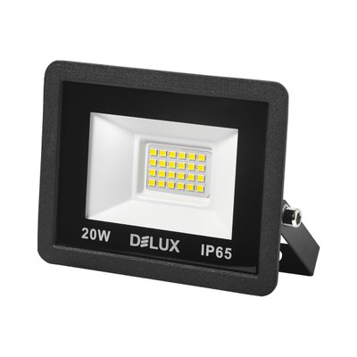 Світлодіодний прожектор DELUX FMI 11 LED 20Вт 6500K IP65 чорний 90021205 фото