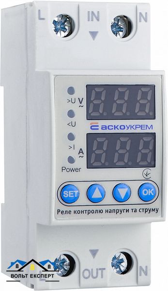 Реле контролю напруги та струму RKV 2P 63А АСКО A0010230002 фото