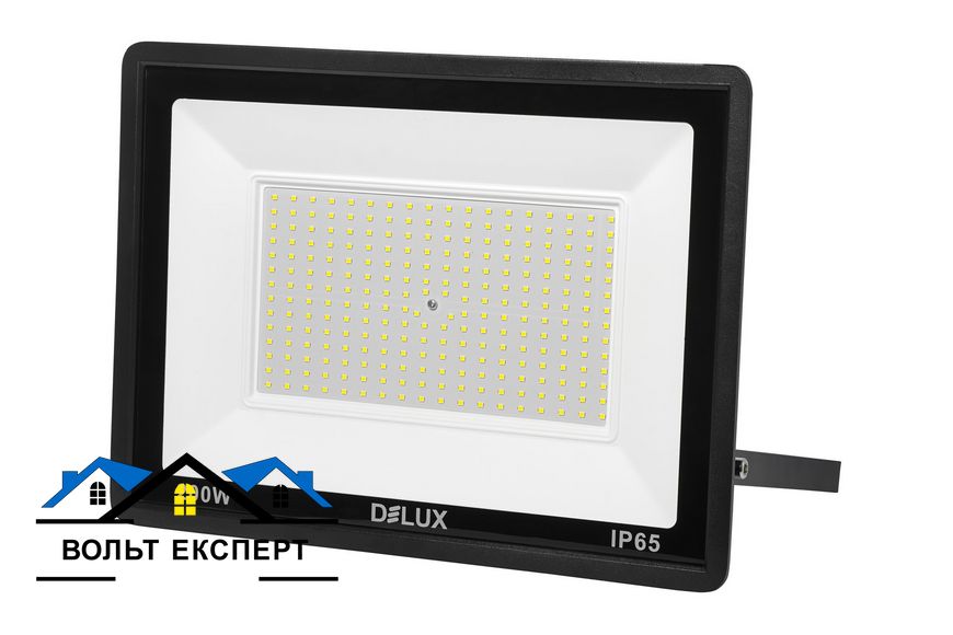 Світлодіодний прожектор DELUX FMI 11 LED 200Вт 6500K IP65 чорний 90021204 фото